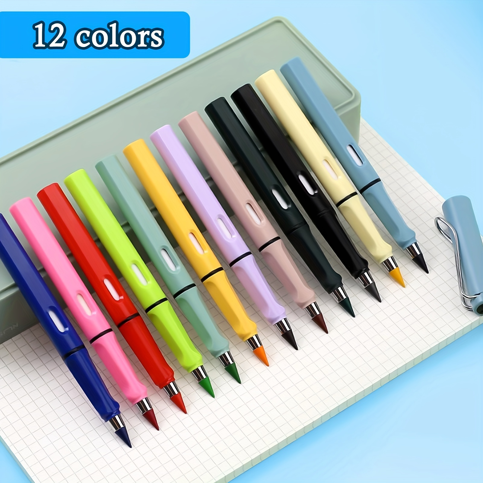 Colored Forever Pencil With Erase And Replacement Colored - Temu