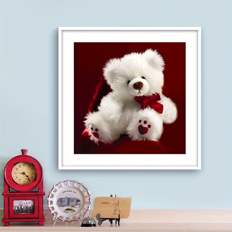 5D Diamond Painting Fluffy Teddy Bear Kit