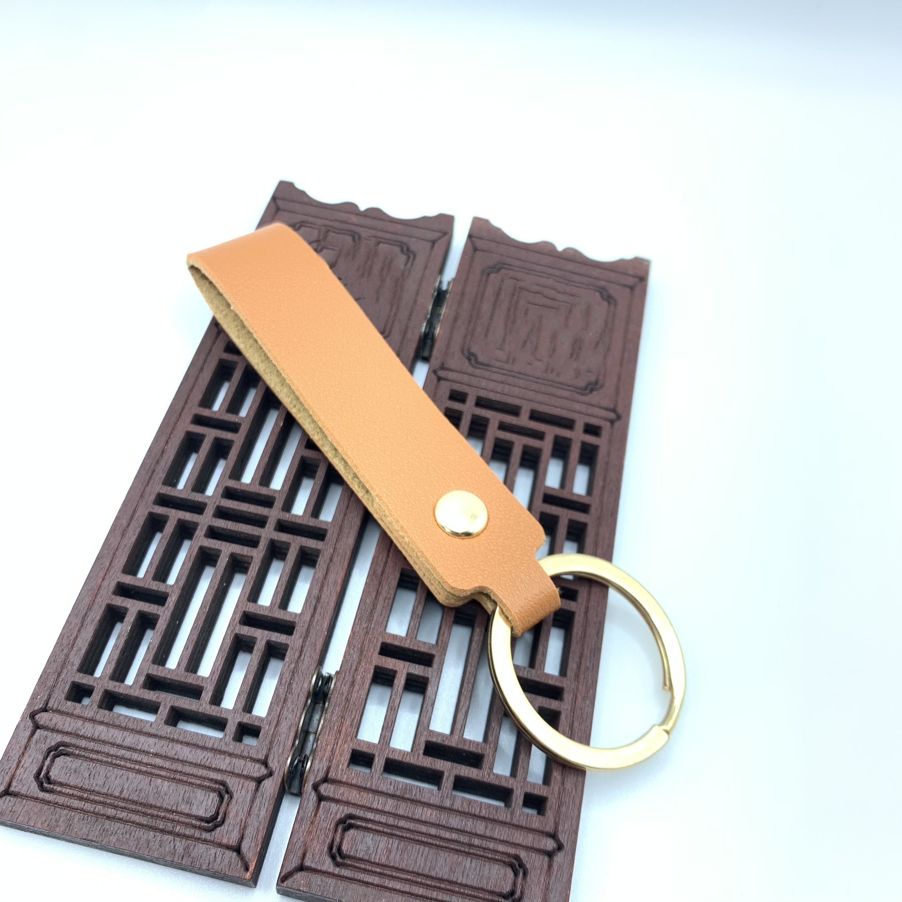 Leather Keychains Handmade Leather Key Holder Chocolate Key 