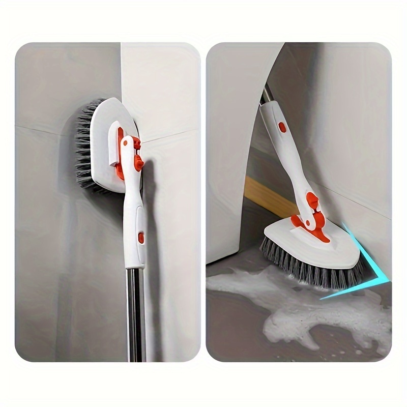 2 in 1 Tiles Cleaning Brush Floor Scrub Bathroom Brush with Long