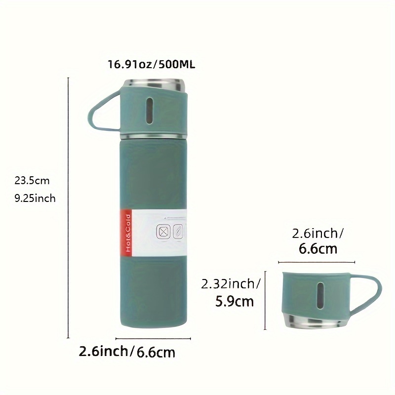  Comvi 68oz Large Coffee Thermas for Travel -24 hours hot & cold  Flasks for Hot and Cold Drinks - Stainless Steel, vacuum insulated flask  with 2 Cups for Hiking & Camping
