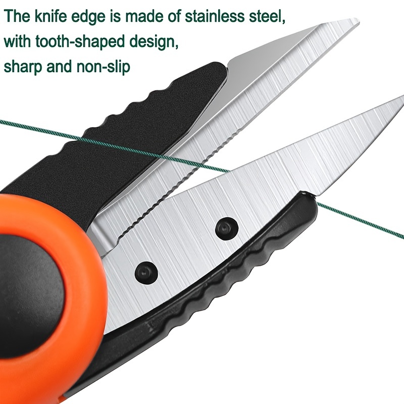 Durable Stainless Steel Folding Fishing Scissors Leather - Temu Canada