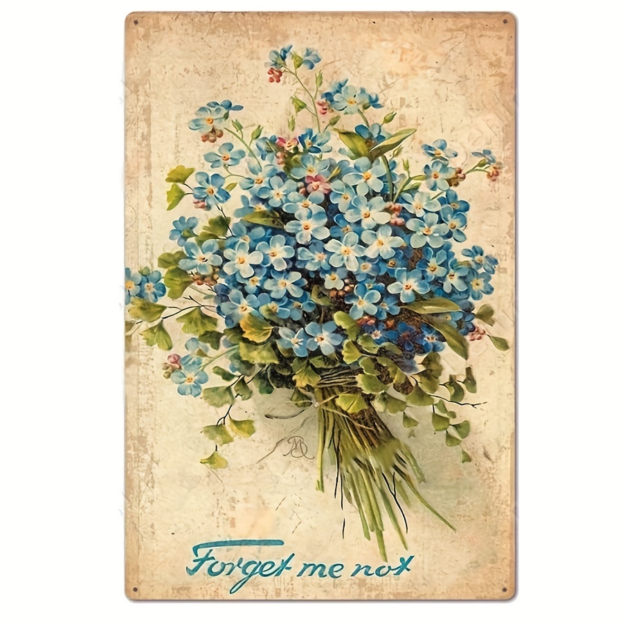 

1pc Flowers Vintage Mental Sign, Novelty Posters,tin Signs, Valentine Gifts, Wall Art, Wall Decoration Plaques, Metal Tin Signs Metal Tin Sign (30cm*20cm/11.8in*7.87in)