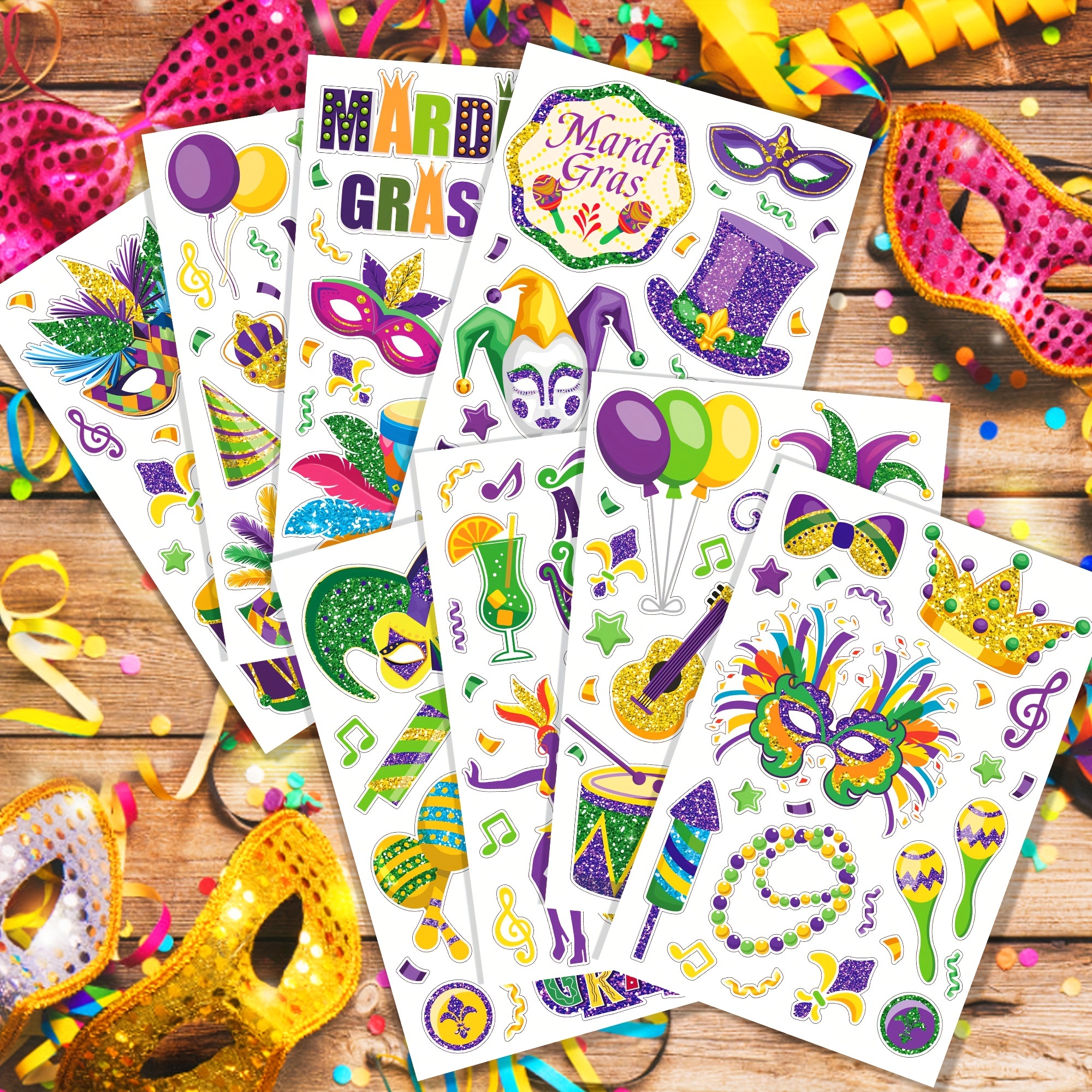 1pc 'happy Mardi Gras'mardi Gras Decorations For Home Door Outdoor