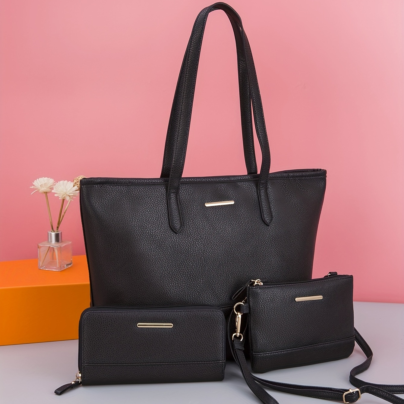 Women Handbags 3 Pcs Bag Set Crossbody Bags For Women Geometric