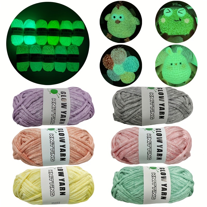 Glow In The Dark Yard A Perfect Diy Knitting Kit For - Temu