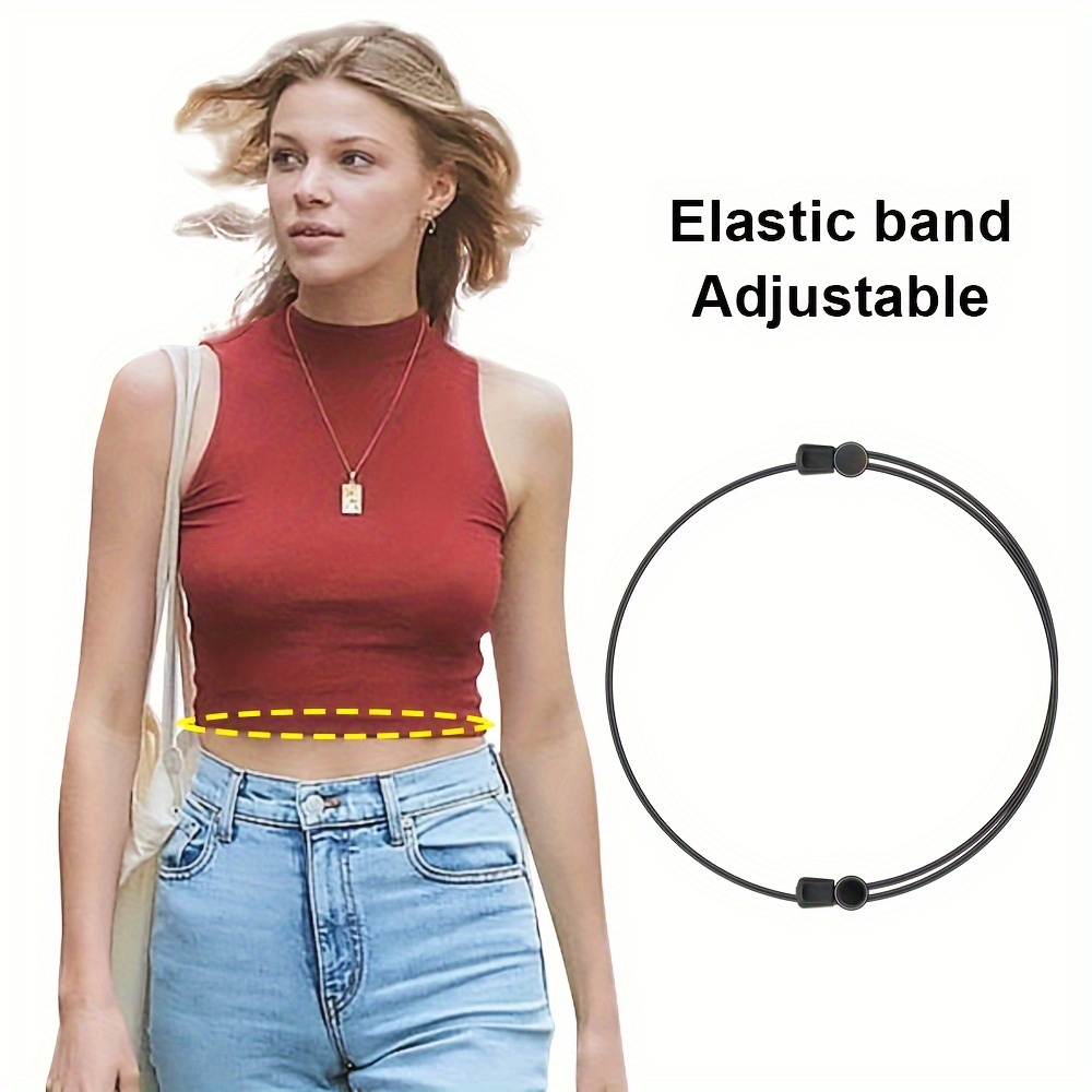 crop tuck,croptuck,crop tuck band,croptuck Adjustable Band,(Black-M) crop  band for tucking shirts,crop tuck adjustable band,shirt tuck band,tuck band