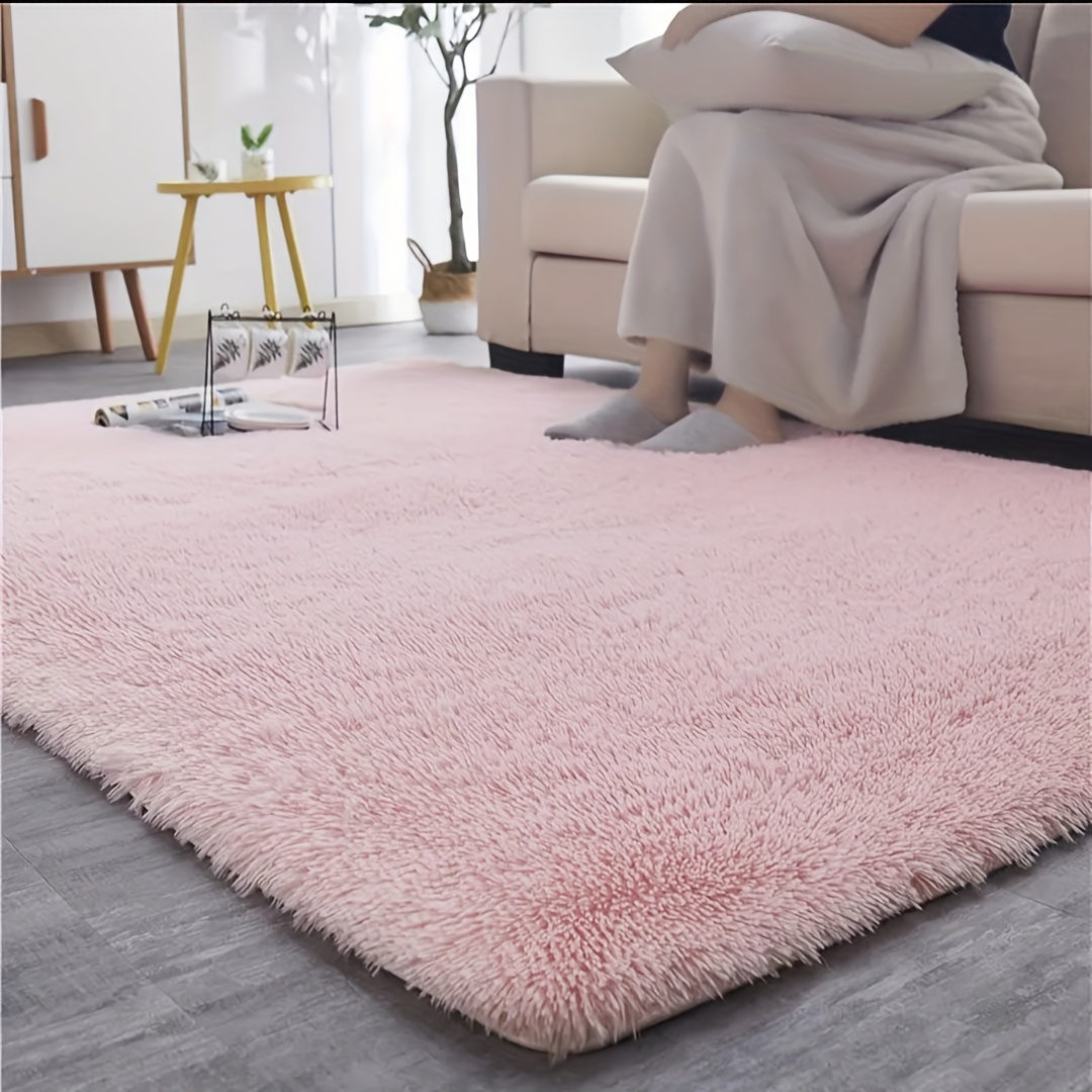 Soft Plush Rug Rectangle Shape Living Room Bedroom Carpet