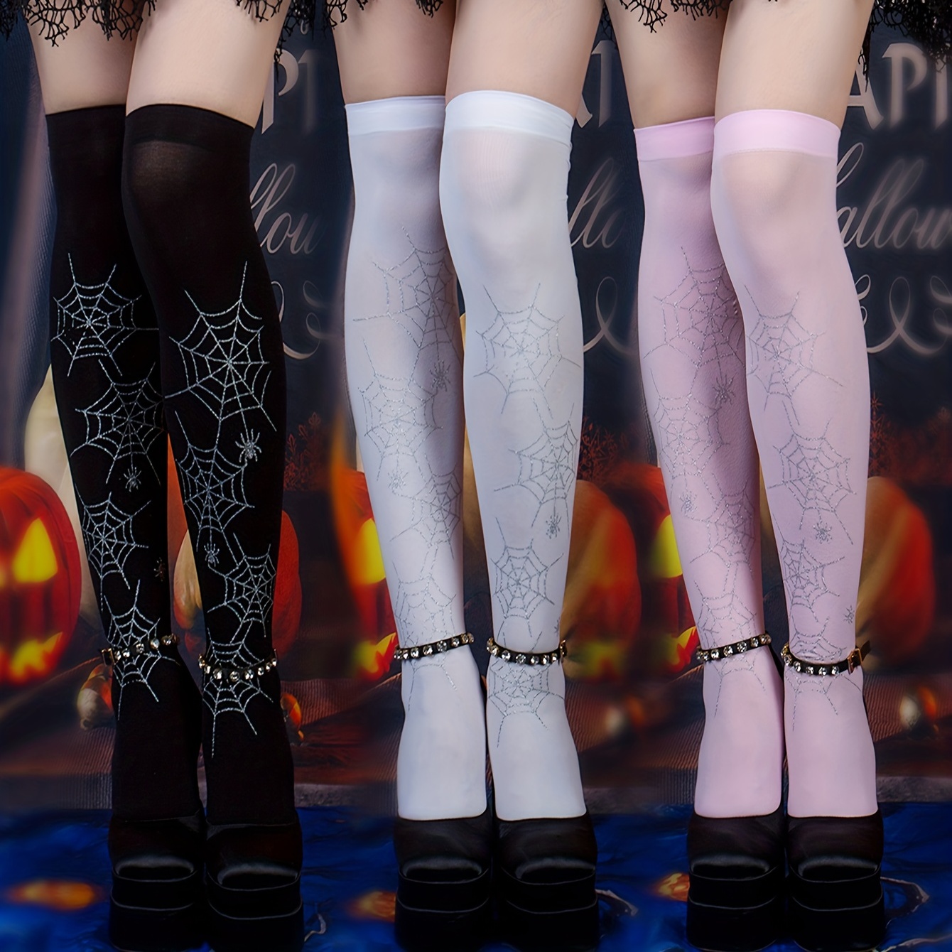 Women's All Over Spider Web Stockings