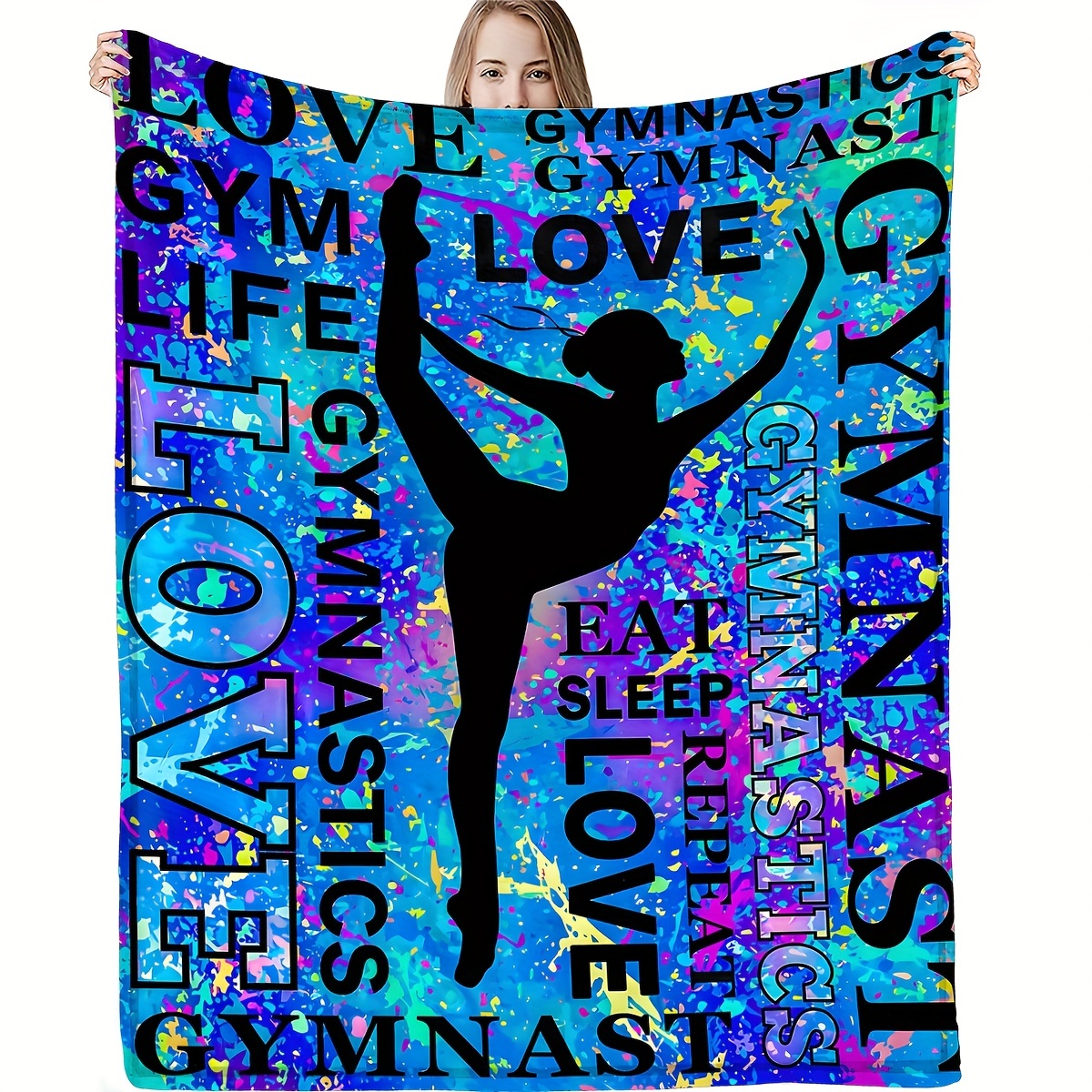 Blanket Love Gymnastics for Girls Gymnastics Lovers Gymnast Gifts Throw  Blanket Teens Women Birthday Party Gifts Daughter Granddaughter Flannel  Fleece Blankets for Bed Sofa Living Room Bedroom Office 