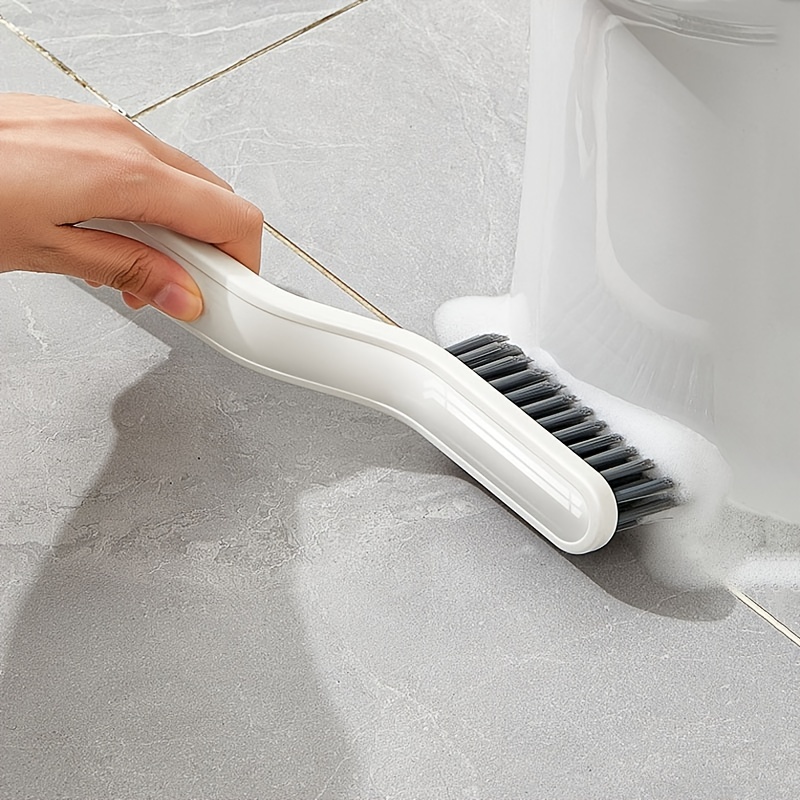 1 cepillo limpiador de lechada multifuncional para juntas profundas de  azulejos, cerdas rígidas en ángulo para duchas, costuras de suelo, bañeras  y co