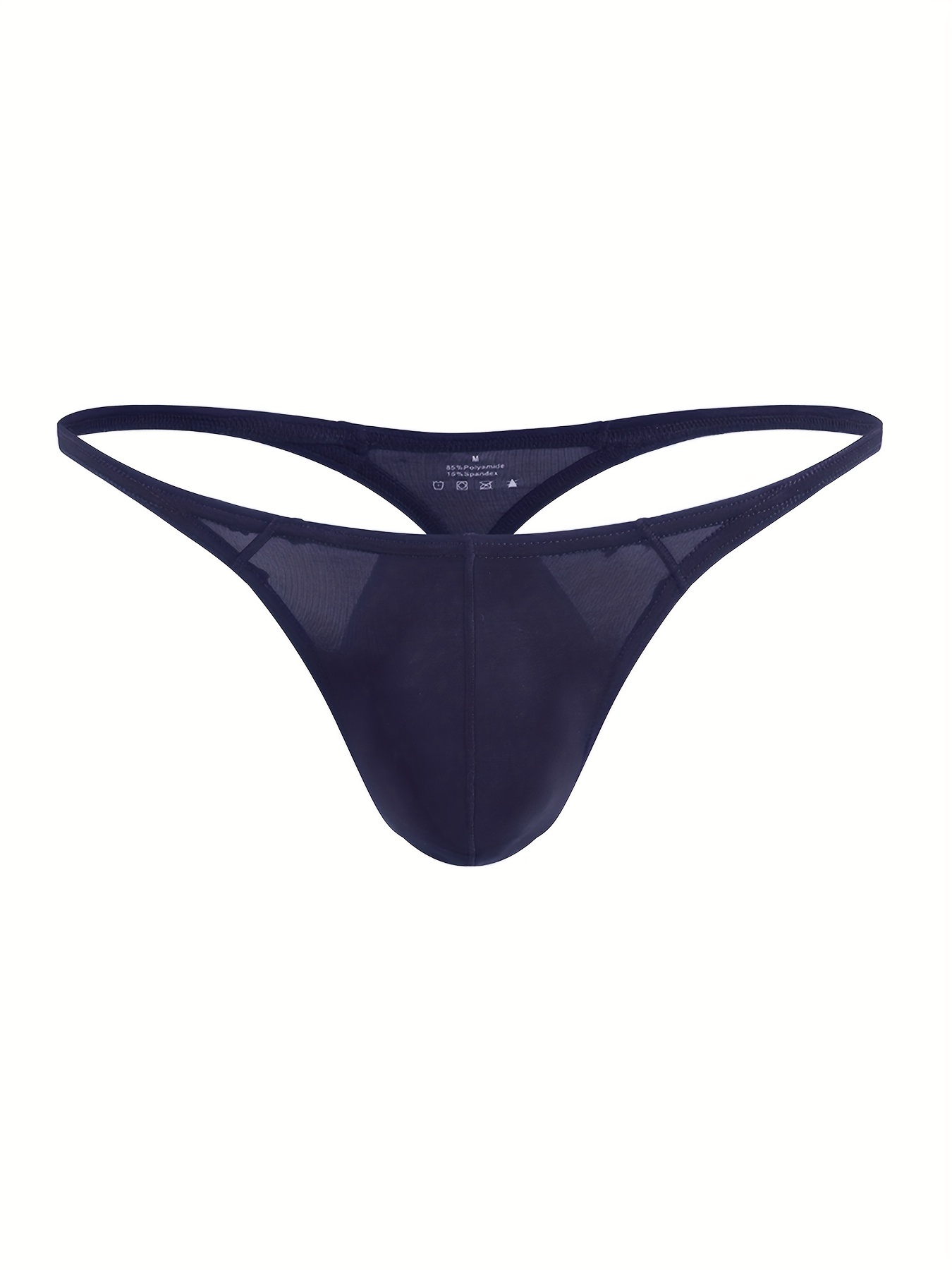 Hom Men blue cotton stretch Freddy G-string thong underwear size L XL