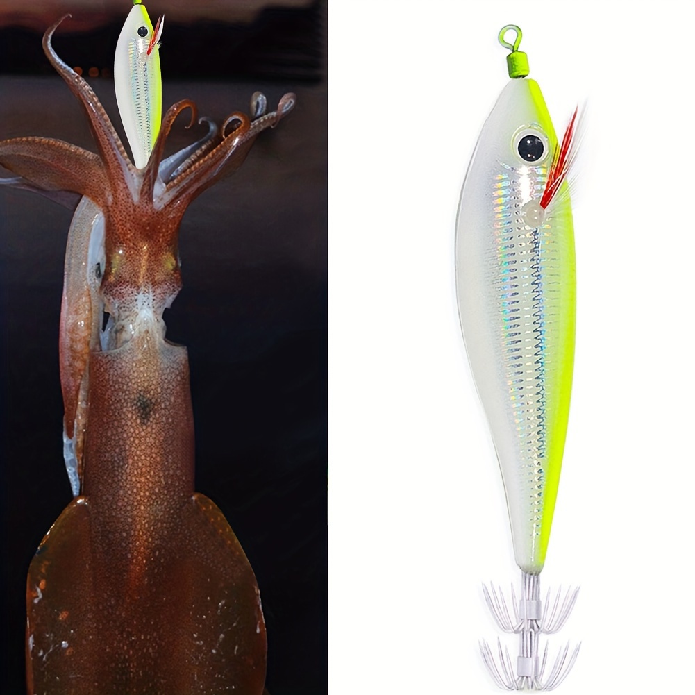 Glow in dark Soft Fishing Lures Squid Jigs Cuttlefish Hooks - Temu