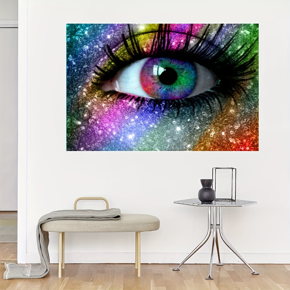 eniref 5D Diamond Painting,Diamond Art Kits for Adults Colorful Eyes DIY Rhinestones Home Wall Decoration Paint by Numbers Gem Art Crafts for Kids