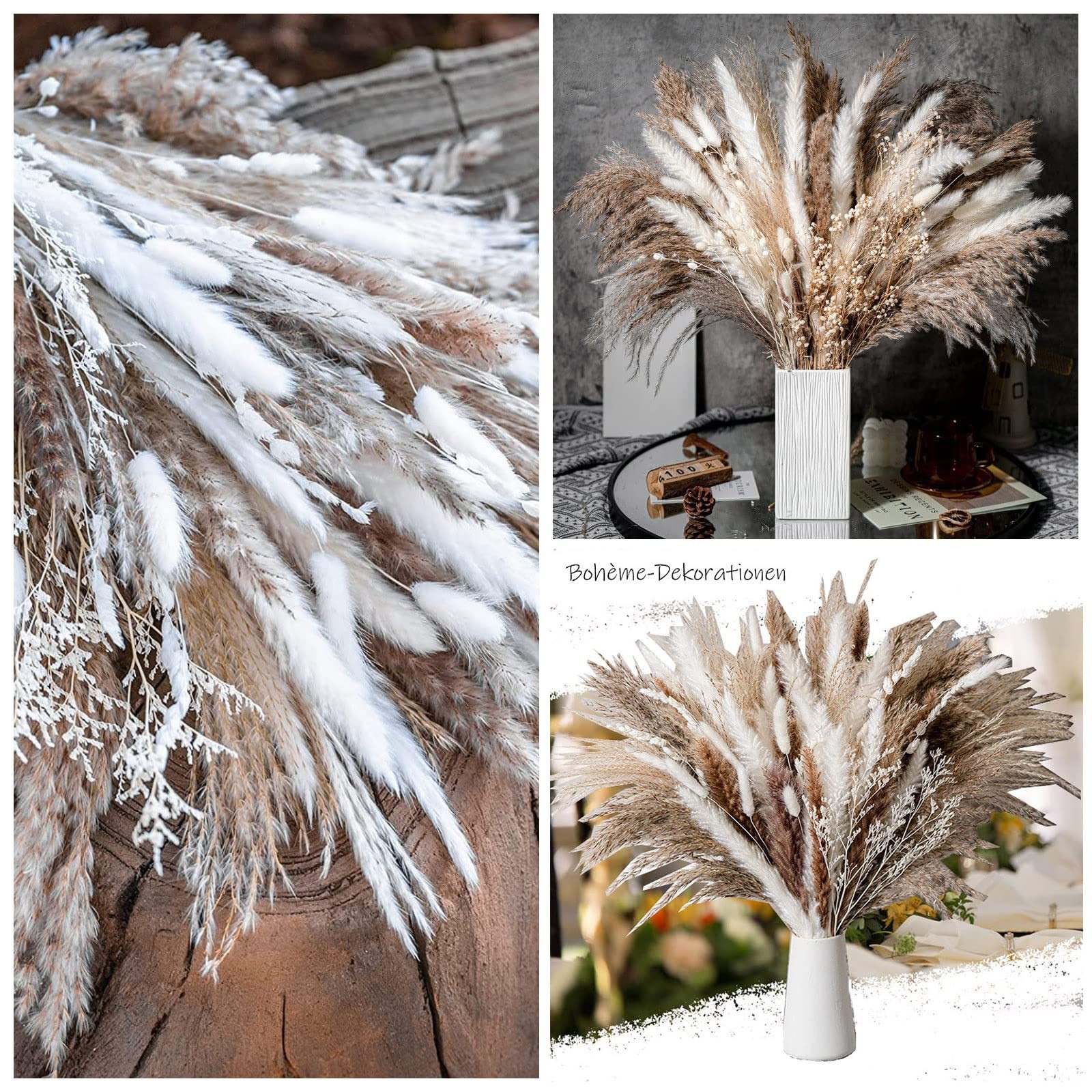 Dried Pampas Grass Decor Diy Boho Natural Dried Flower Decor - Temu