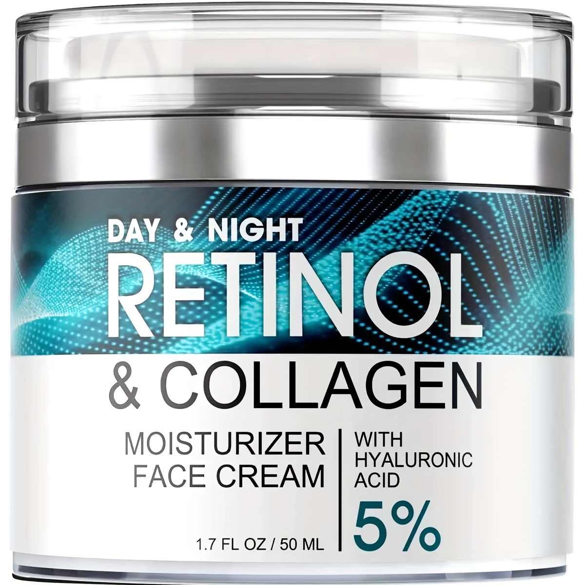 

1pc 50ml Retinol Moisturizing Cream, Face Moisturizer With Collagen, Hyaluronic Acid, Vitamin C+e, Soothes Dry Skin, Improves Elasticity, Hydrating Face Lotion For Women And Men