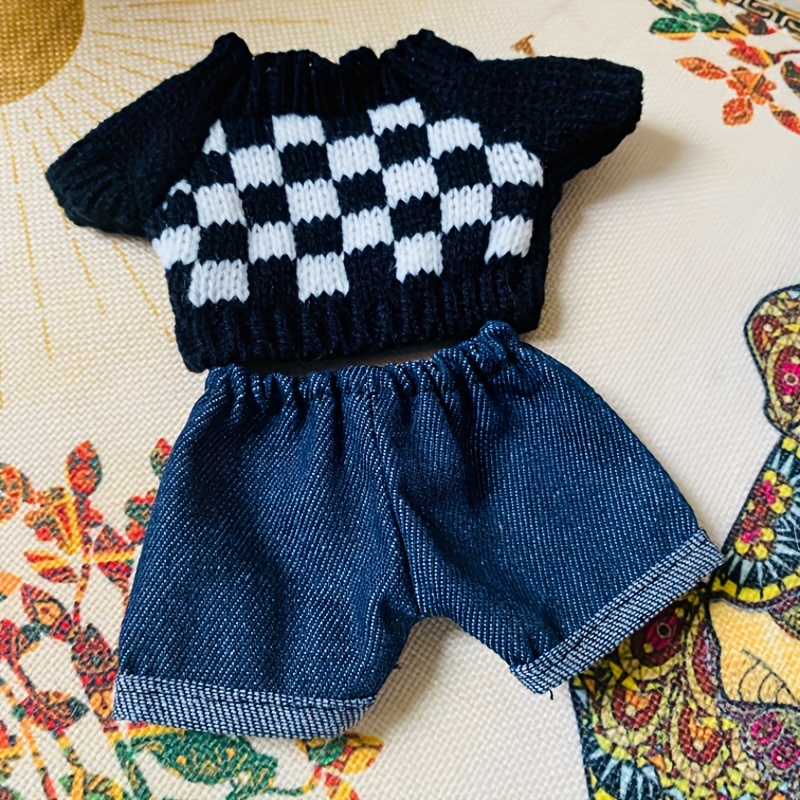 Plush Baby Clothes Knitted Sweaters and Shorts for Dolls