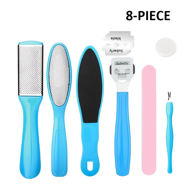Foot File Pedicure Tool Set, Stainless Steel Dead Skin Callus Remover Foot  Rasp With Two-sided Scrubber, Foot Care Salon Equipment