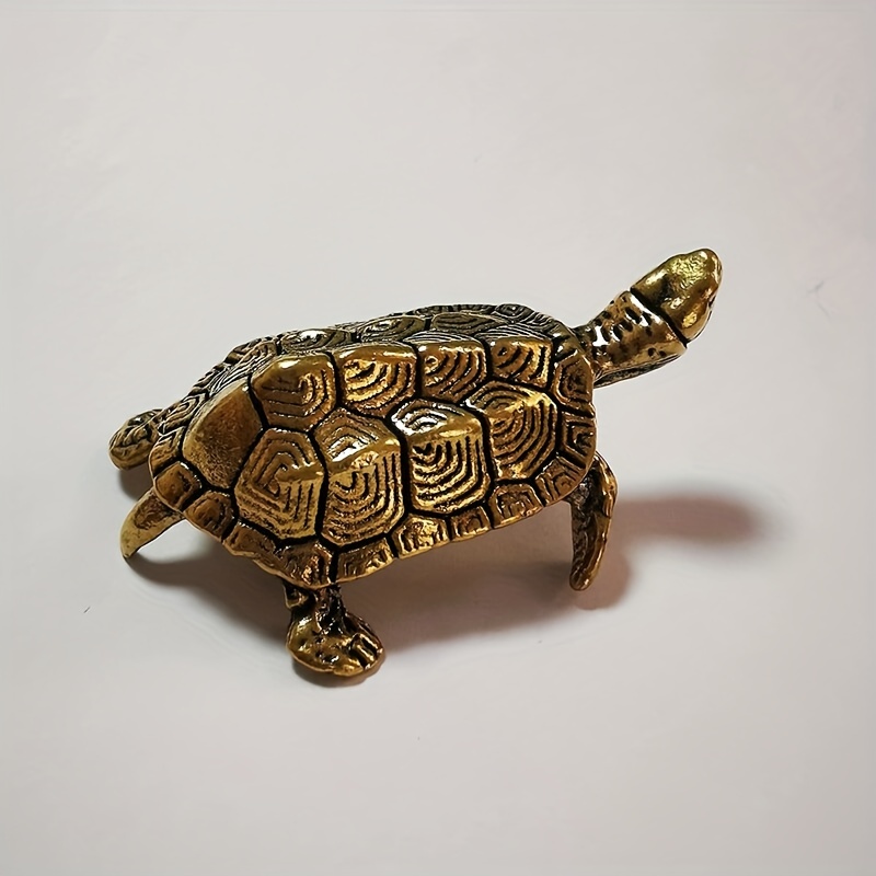 Chinese Feng Shui Turtle Figurines Miniature Brass Animal - Temu