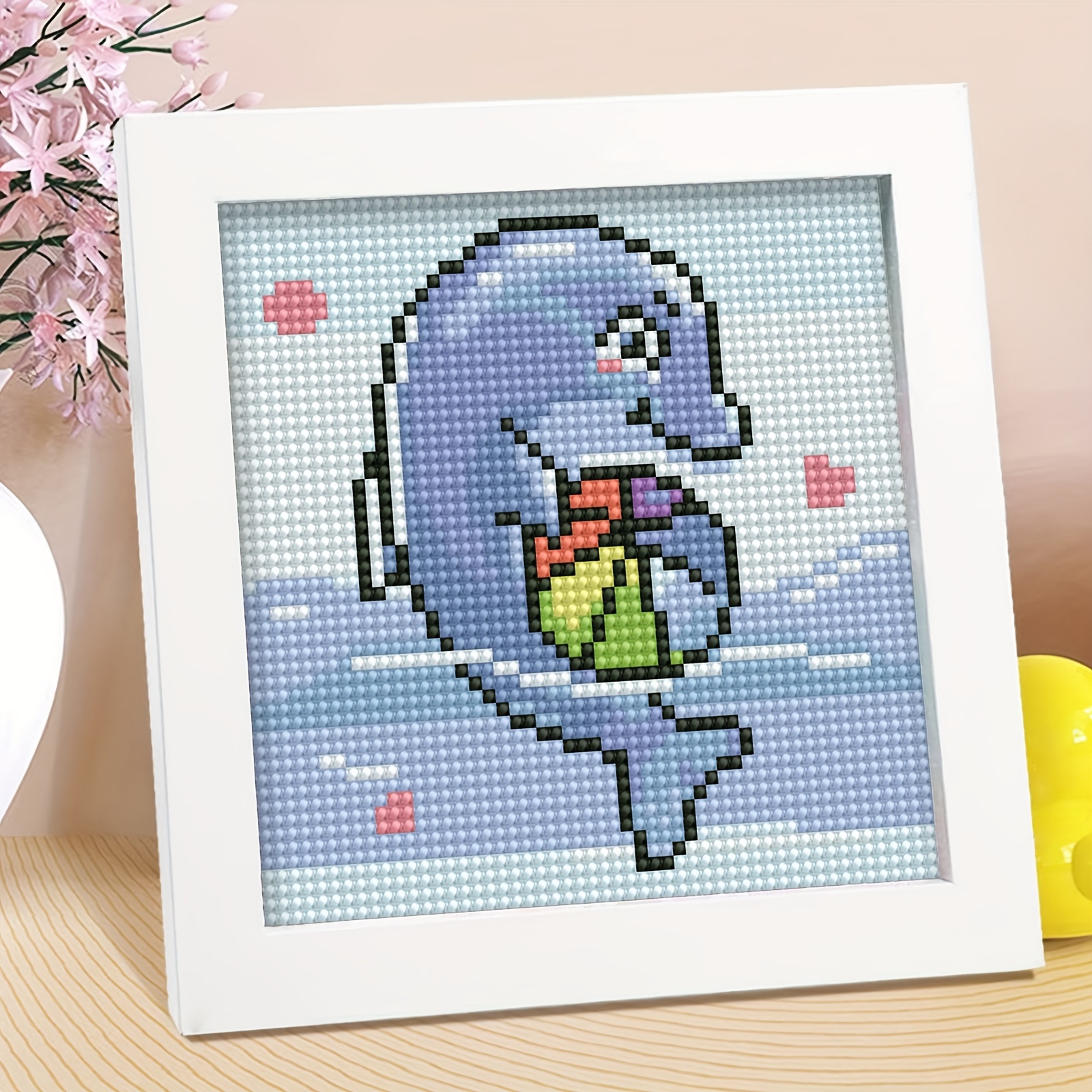 5d Diamond Painting Kits With White Frame Cartoon Dolphin - Temu United  Arab Emirates