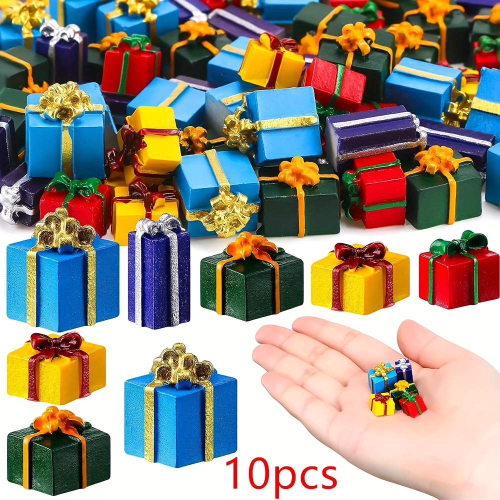 Miniature Christmas Gift Bag Tissue Bow, Dollhouse Mini, Gift Wrap Rolls  Box, Fairy Garden Accessories, Diorama, Craft Supply, Fairy Garden 