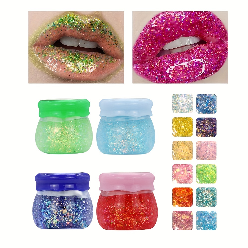 Lip Gloss With Glitter - Temu