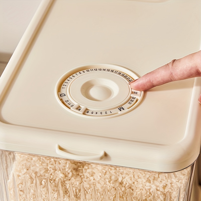 Dispensador de arroz a prueba de humedad, contenedor de granos de 22 libras  y 11 libras, cubo dispensador de cereales para el hogar, cocina, soja y  maíz - AliExpress