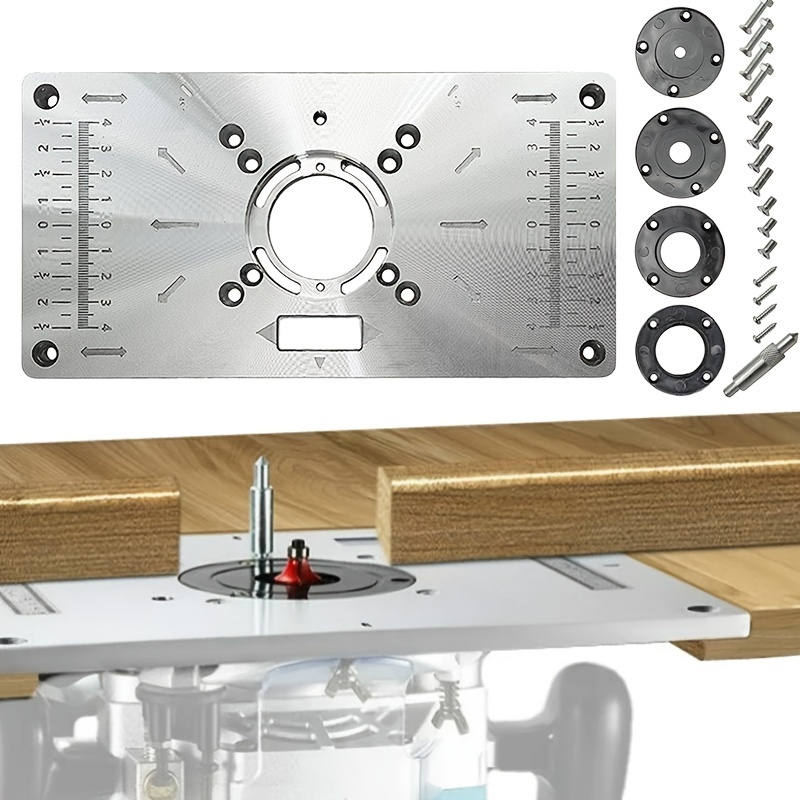 DKSooozs Plaque d'insertion de table de toupie en alliage d'aluminium pour  défonceuse à bois pour menuiserie : : Bricolage