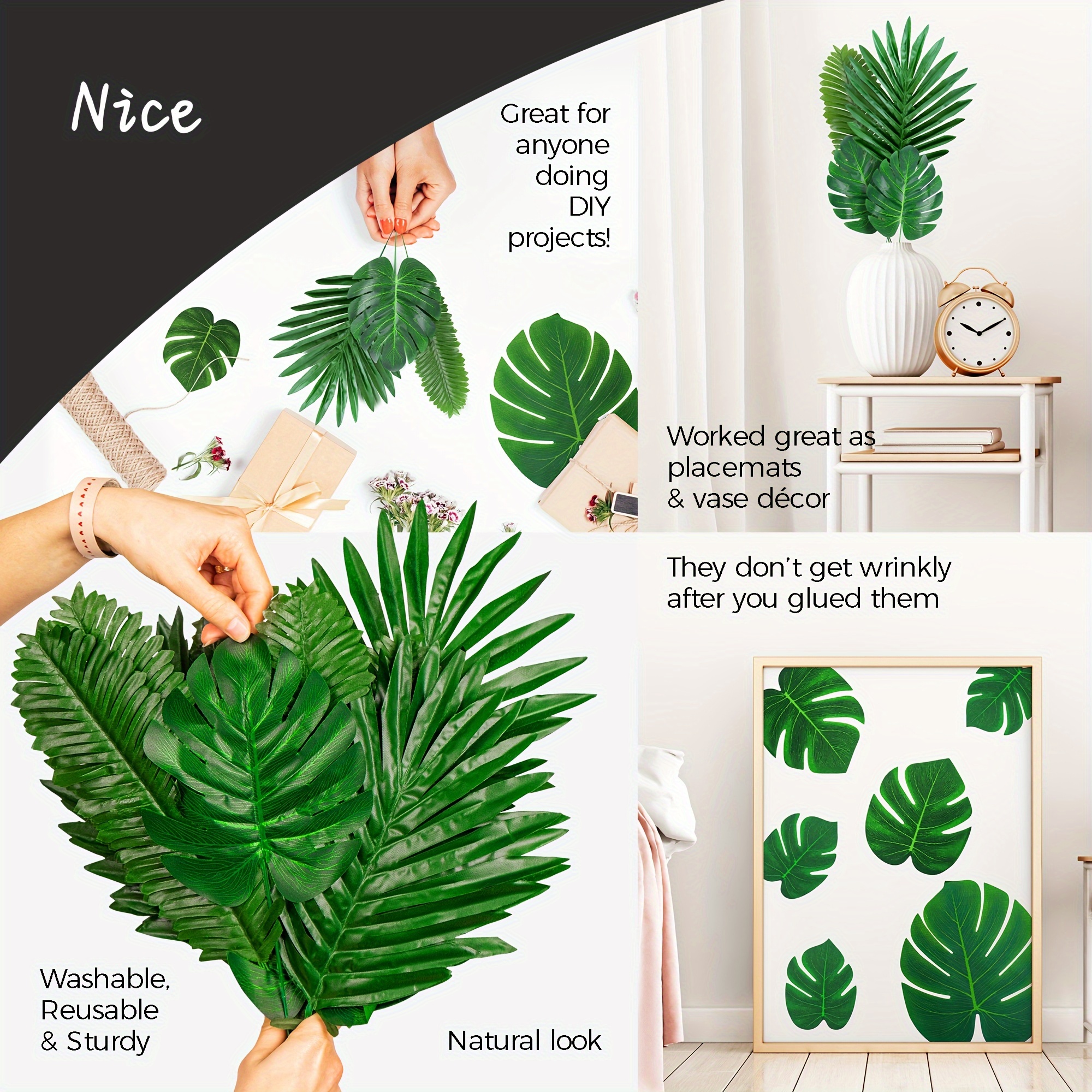 Luau Table Decoration Party Decor Palm Leaf Artificial - Temu Canada
