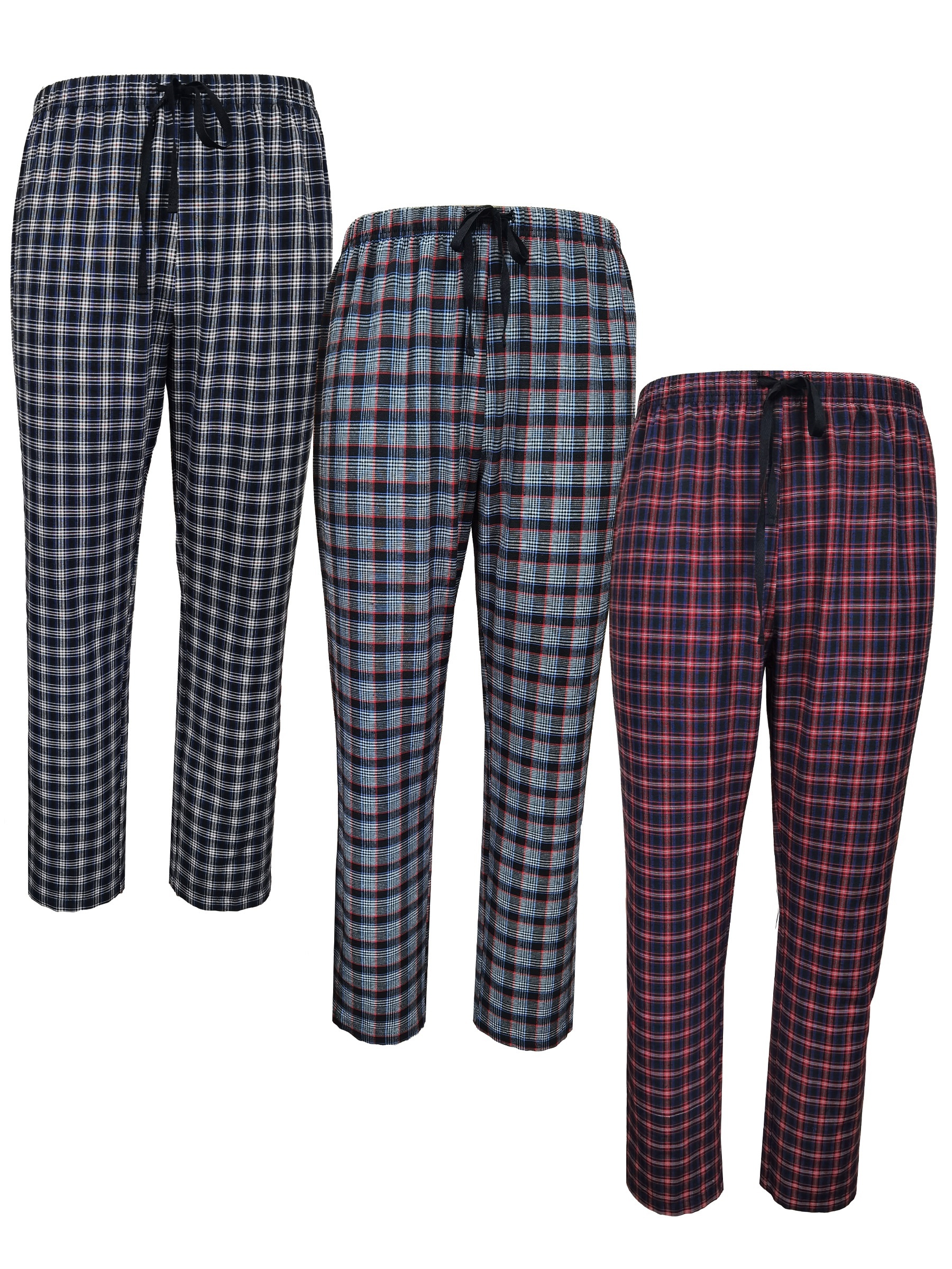 Men's Plaid Pattern Casual Homewear Long Pants Pajama Sleep - Temu
