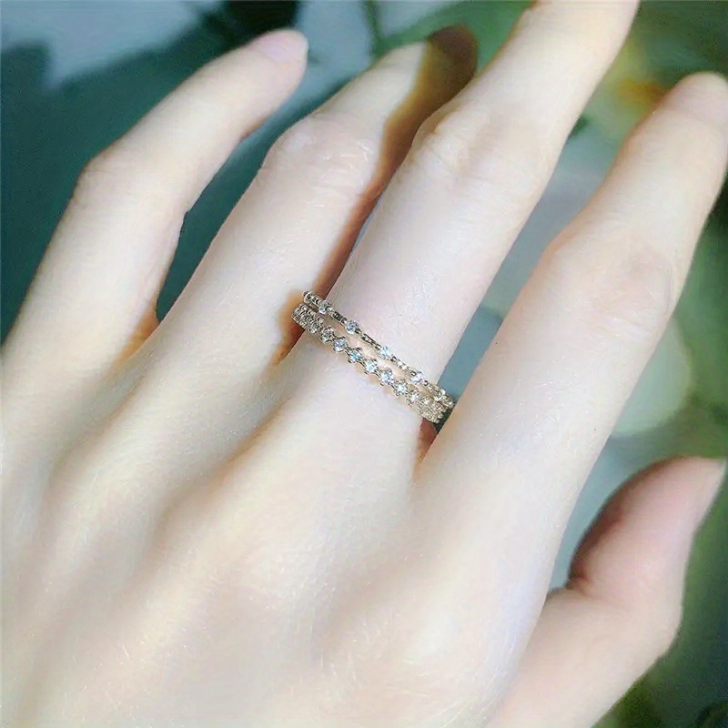 Dainty Khaki Ring - Silver