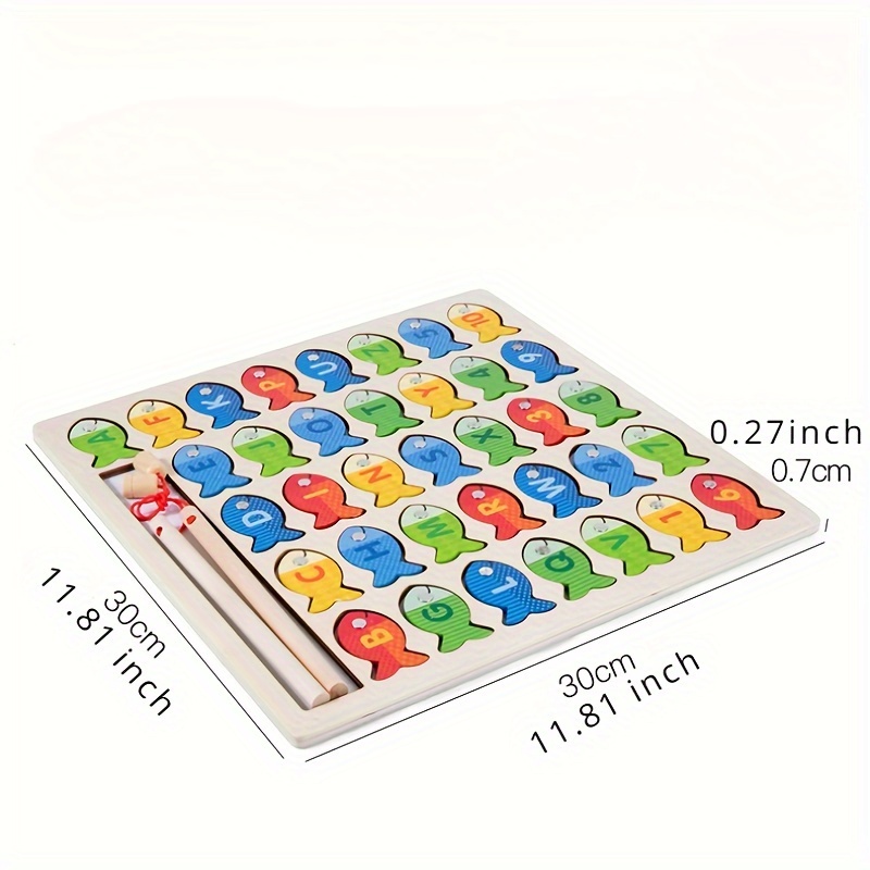 Wooden Fishing Game magnetic Fishing Puzzles Numbers Jigsaw - Temu  Philippines