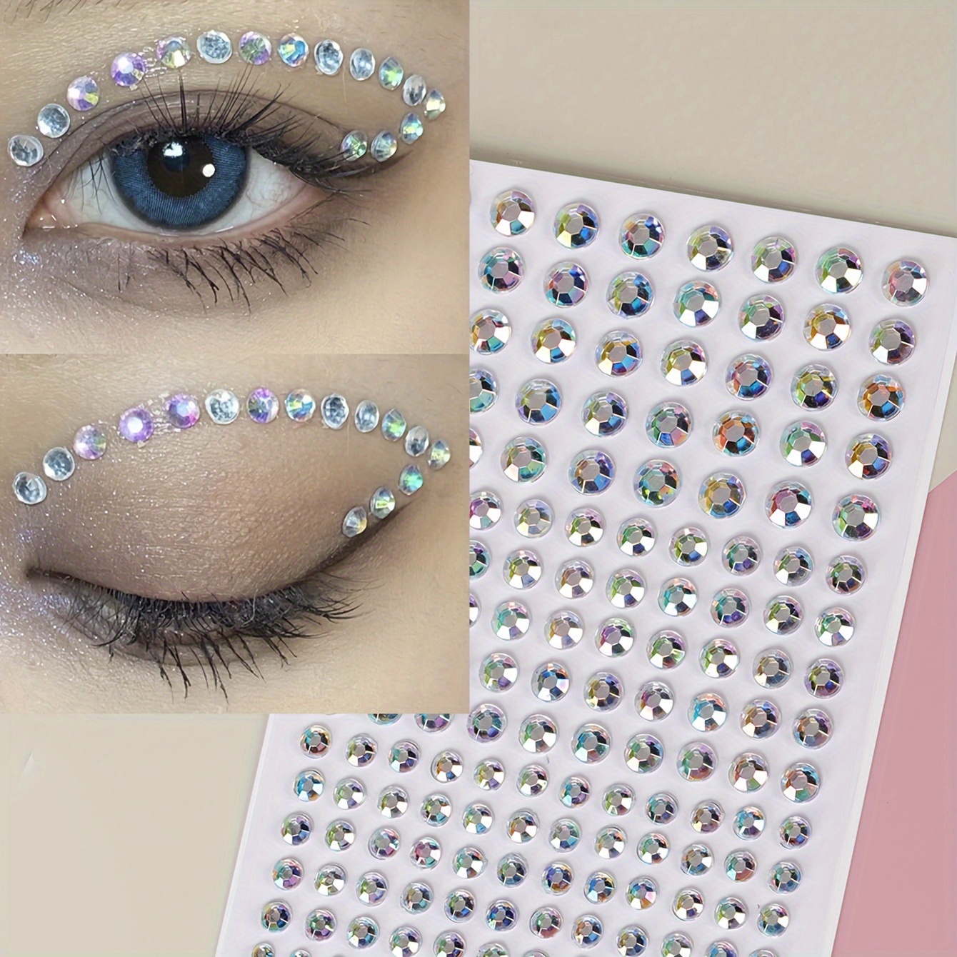 Buy 1 Get 1 Free] Y2k Style Rhinestone Eye And Face Drill - Temu