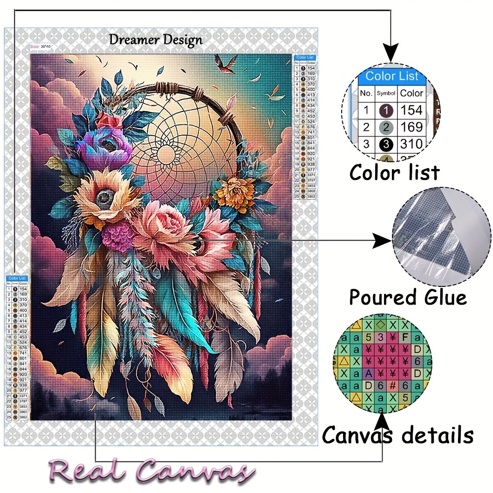 Dream Catcher Diamond Painting Cross Stitch Kit 2023 Crystal Wind