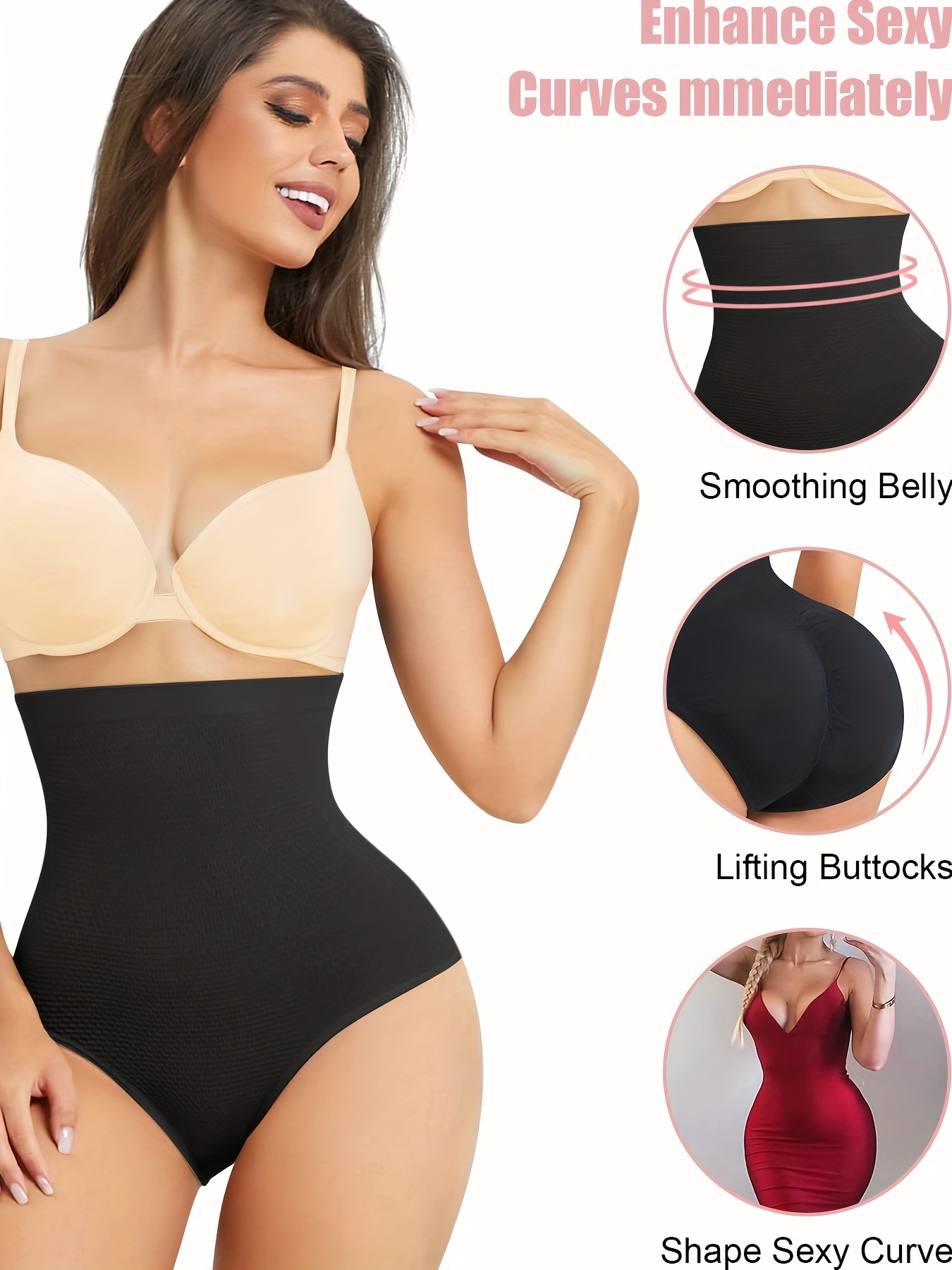 Women Tummy Control Slimming Body Shaper Seamless Butt Lifter