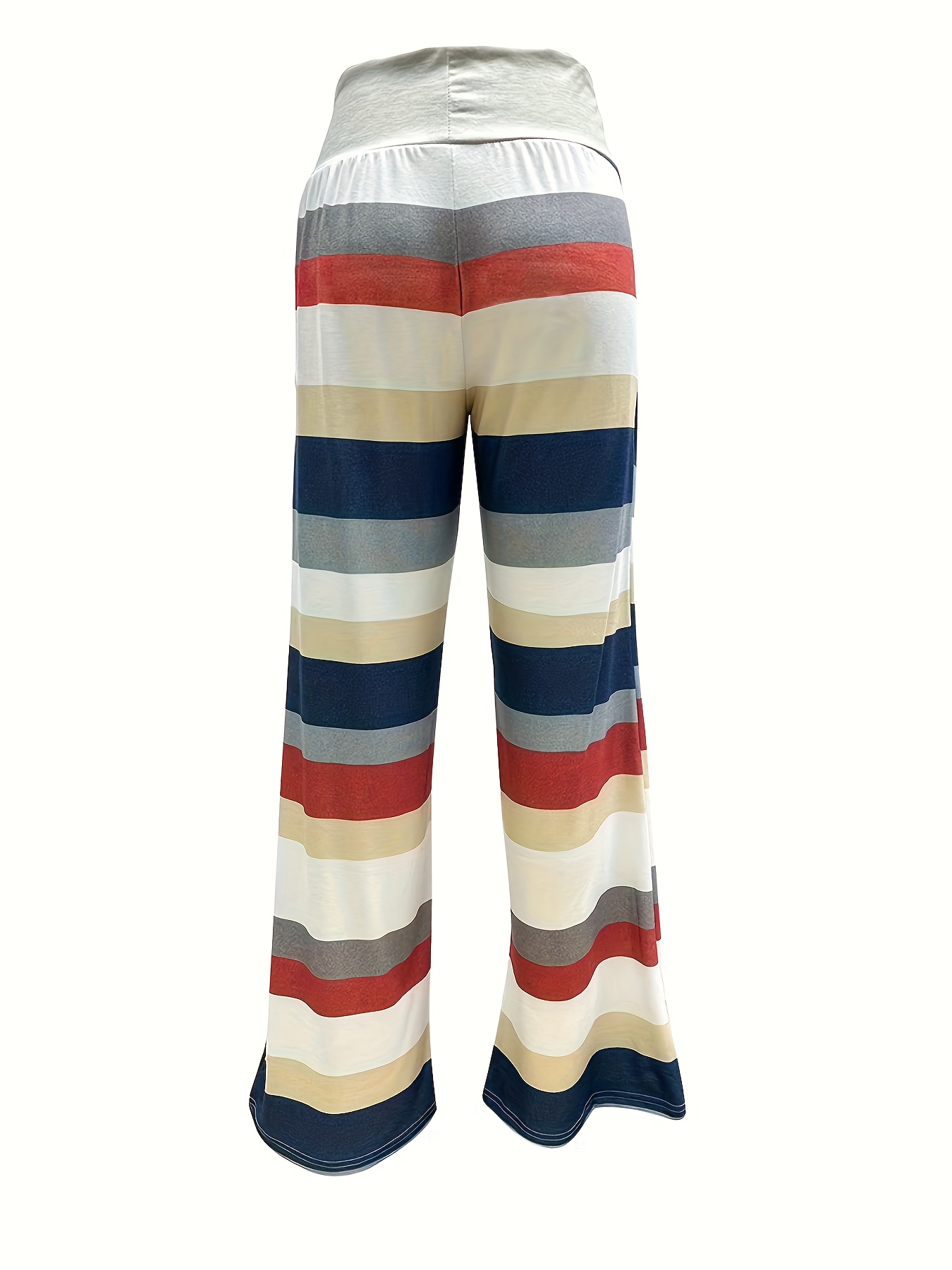 Colorful Striped Wide Leg Pants