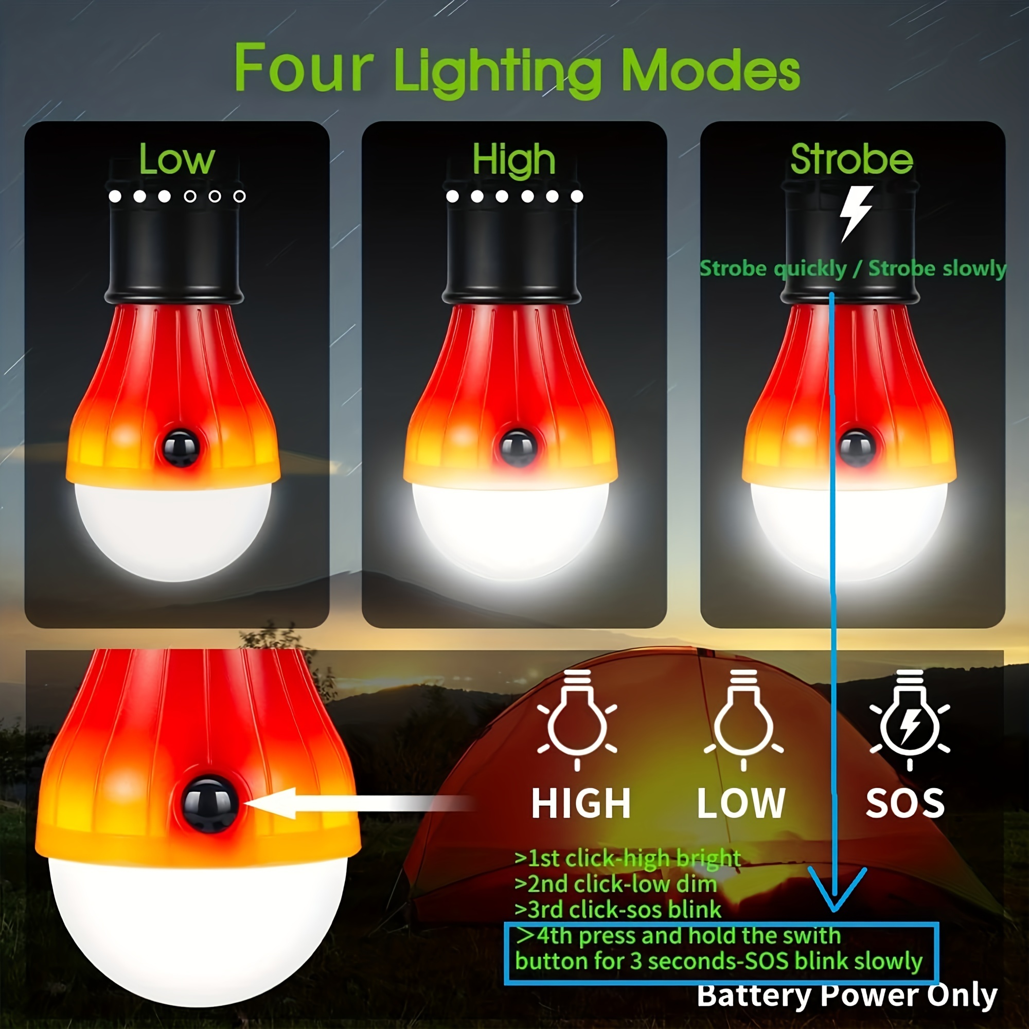 Hurricane Supplies Emergency Rechargeable Camping LED Light Bulbs - China Camping  Lights, Camping Light