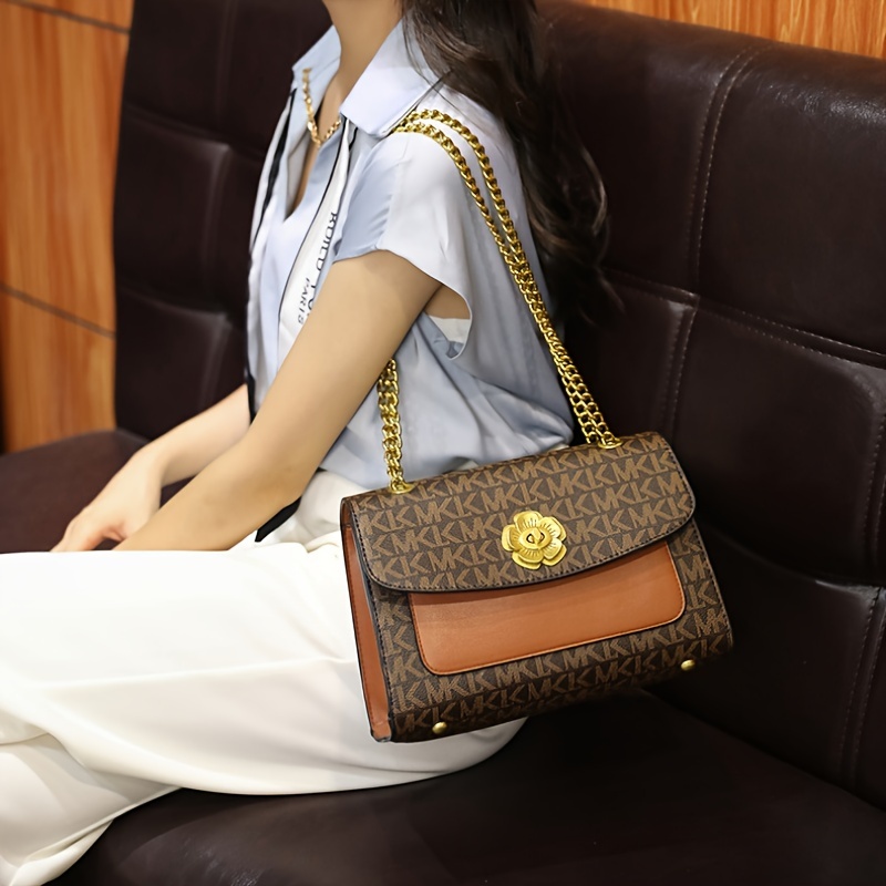 Retro Chain Crossbody Bag Letter Print Shoulder Bag Chest Bags For Women  Luxury Brand Sling Bag