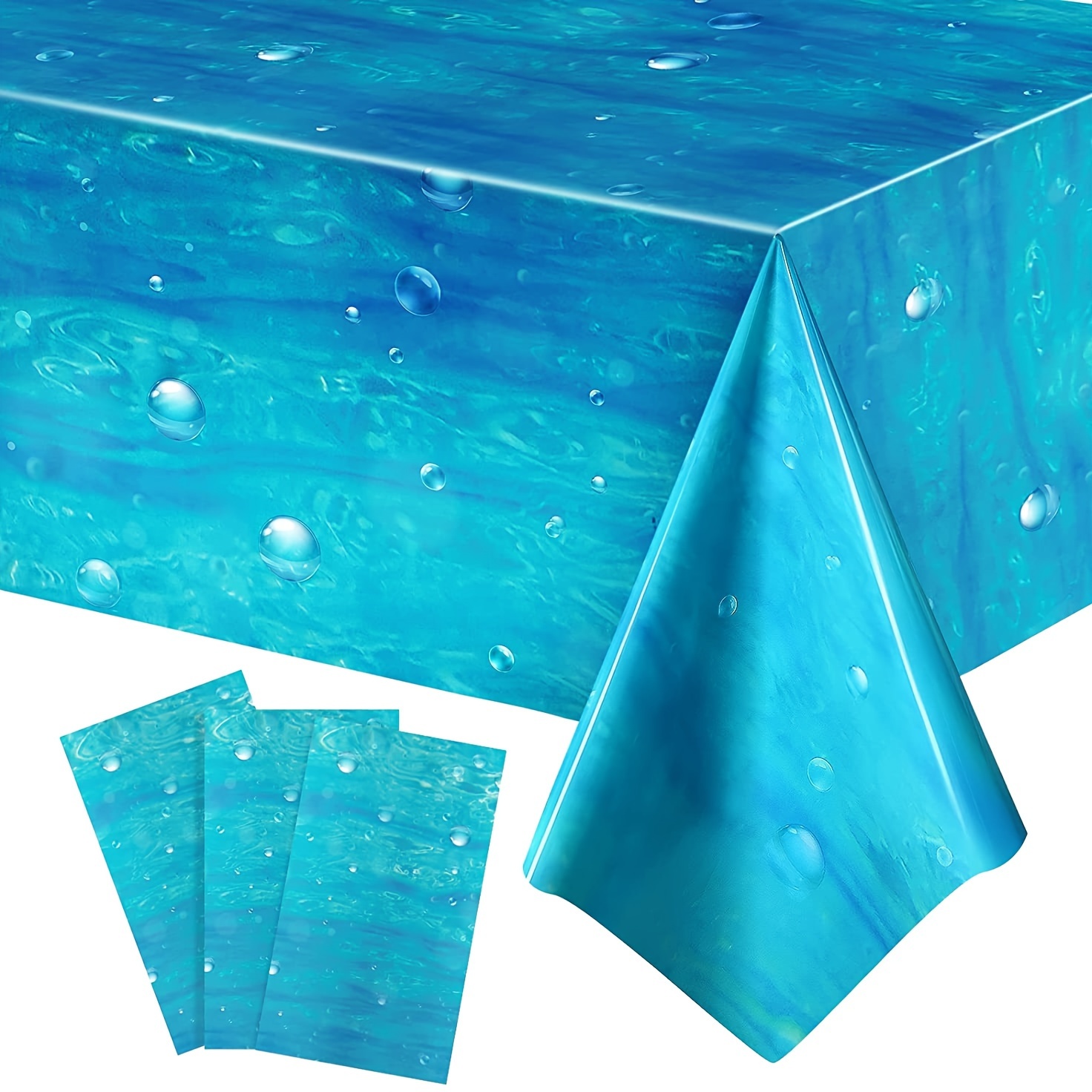 Ocean Wave Ocean Party Tablecloth Holiday Birthday Party - Temu