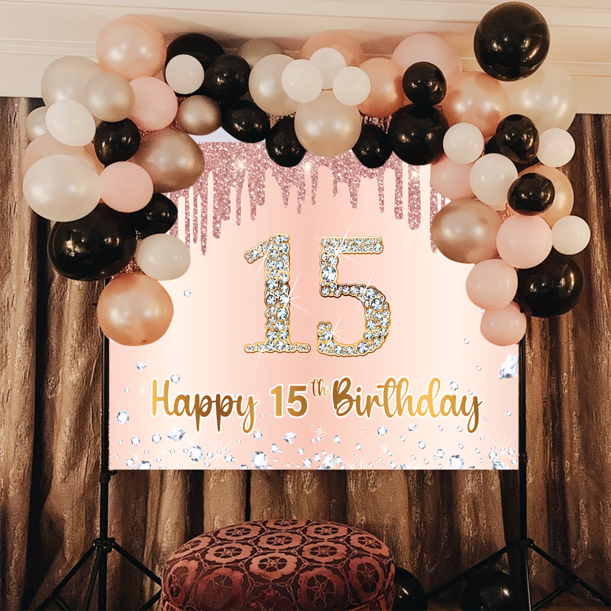 Number 1 Sign 1st Birthday Party Decor 1st Birthday Party Sign Pink Gold  Glitter Number One Sign Girl Birthday Party Decorations