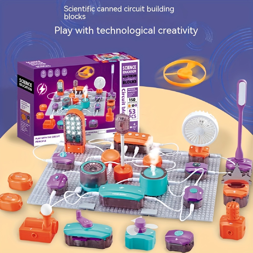 Japace Electricity Science Kits for Kids Age 8-10-12-14, 10 STEM Projects,  Electric Circuits Activities, Physics Lab Experiments for Learning 