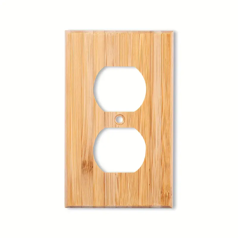 Wood Double Hole Outlet Covers Light Switch Cover Bamboo - Temu Canada