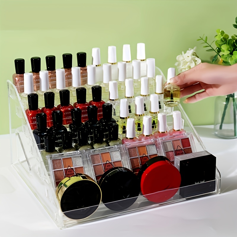 Large Capacity Perfume Storage Box Toys Display Stand 2/4 Layers Nail  Polish Perfume Box Sundries Storage Box Jewelry Shelf