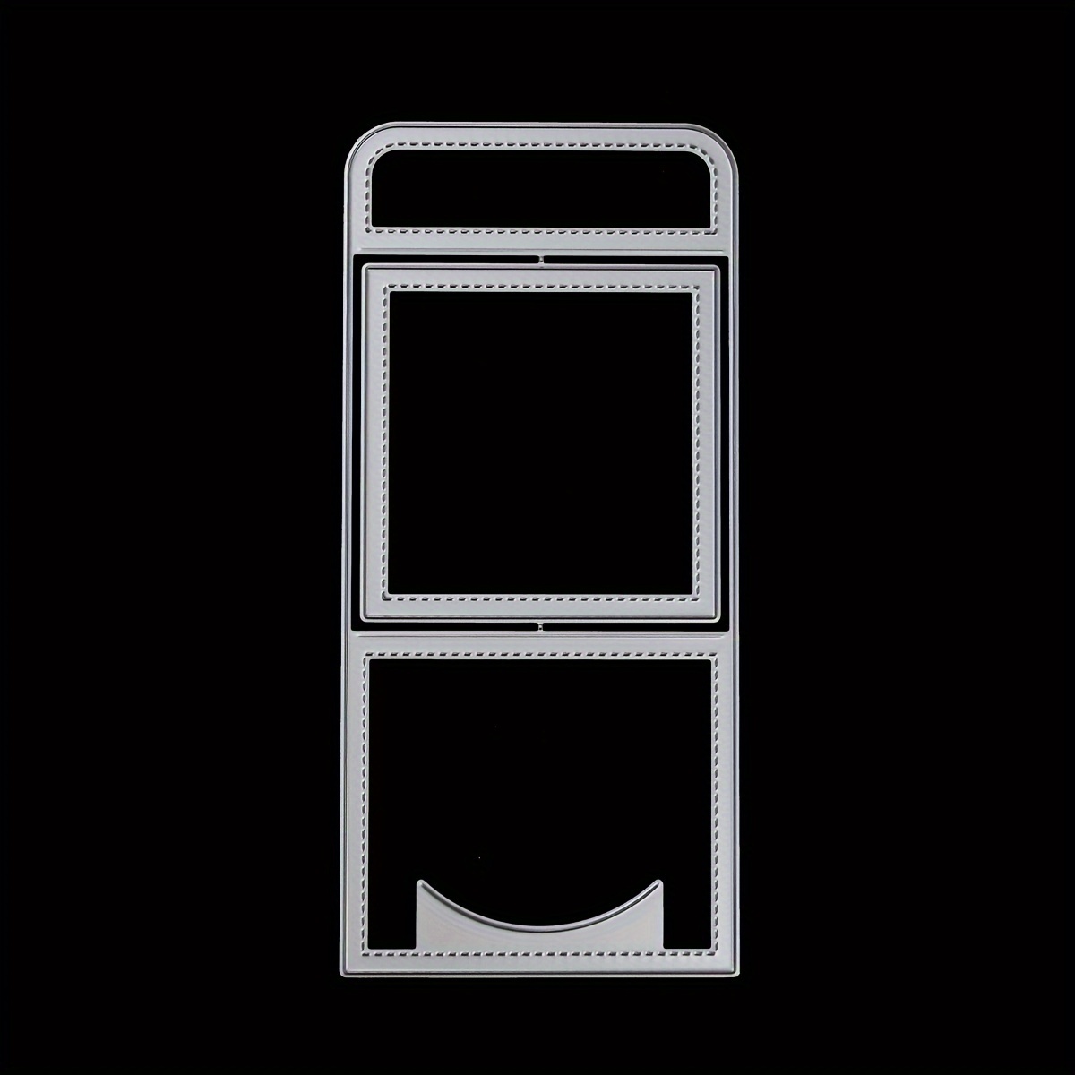 Image of 1pc A Die-cut Embossing Stencil Pack For Folding Clips, A Metal Stencil Tool Designed For Crafts, Photo Albums, Scrapbooking, And Art Card Creation