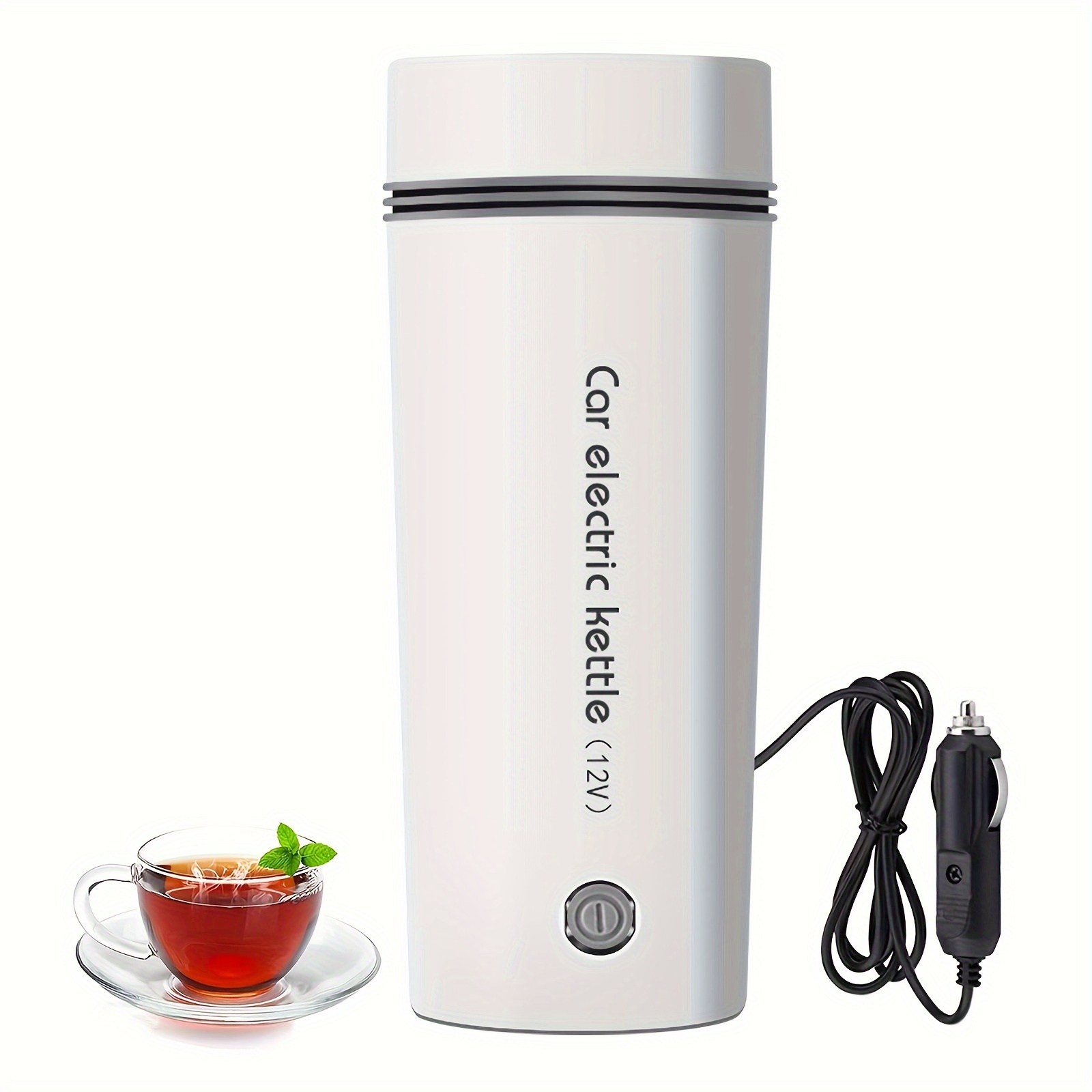 DMWD Portable Electric Heating Cup Hot Water Thermal Boiler 500ml Travel  Electric Kettle Stainless Steel Insulated