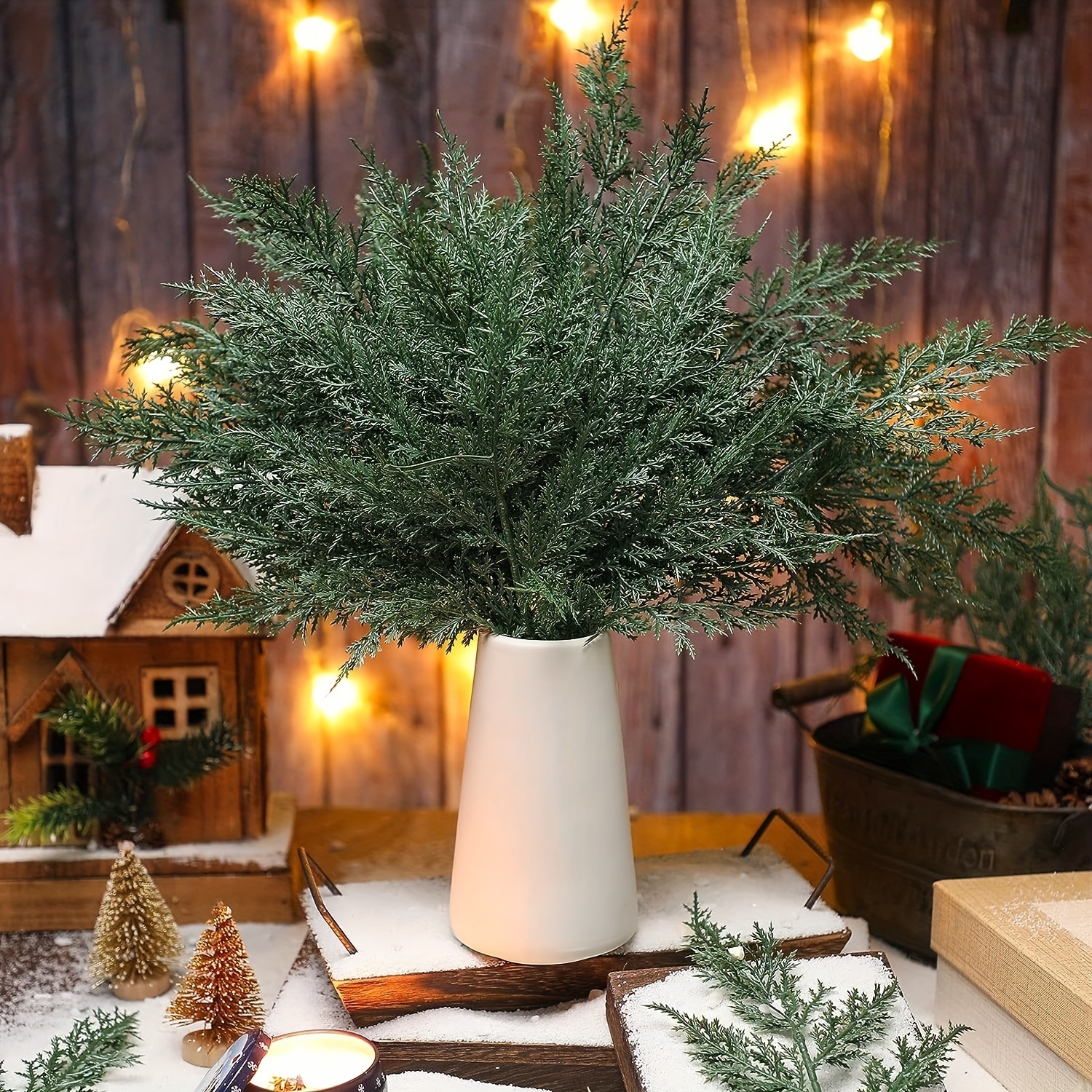 Christmas Artificial Branches Flower Pine Plants Xmas Tree Ornament Home  Decor