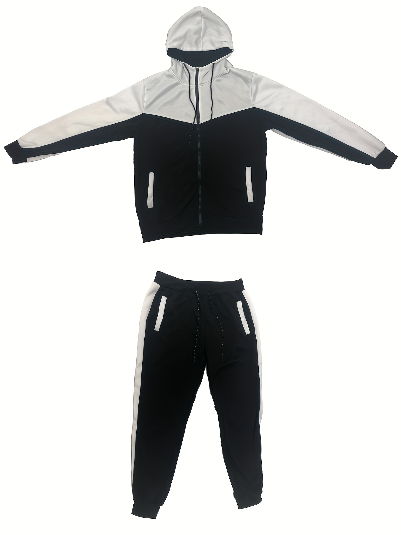 Conjunto deportivo para hombre, conjunto deportivo casual con capucha para  hombre, conjunto de chaqueta deportiva y pantalones deportivos para correr