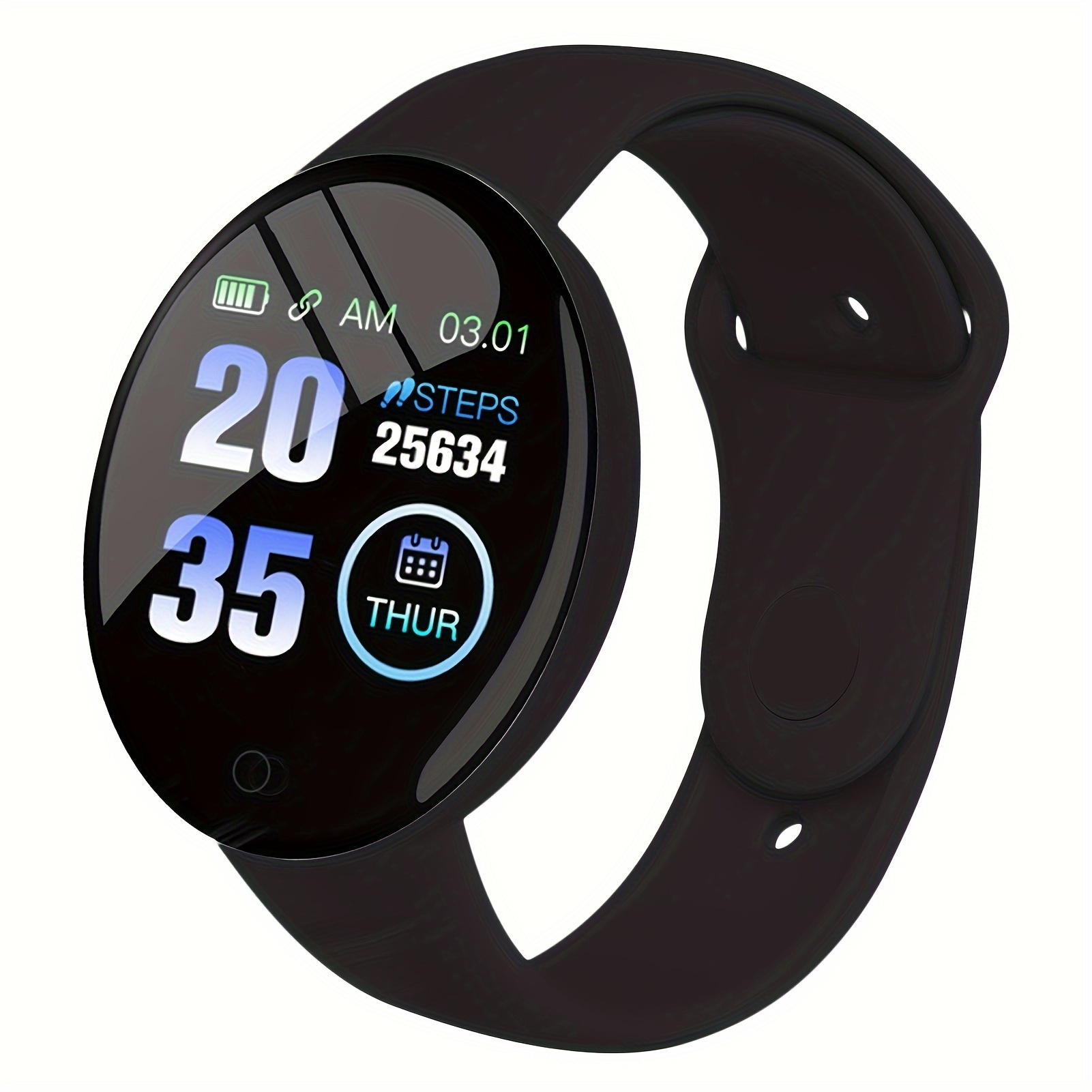 Reloj Inteligente Redondo D18 Unisex Deportivo Smartwatch Para Android E  IOS Recibe Notificaciones De Mensajes