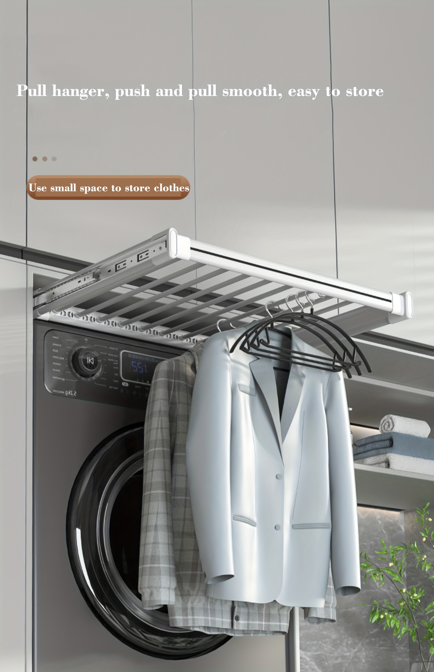 Pull Out Pants Rack Telescopic Hanging Clothes Rack Bedroom - Temu