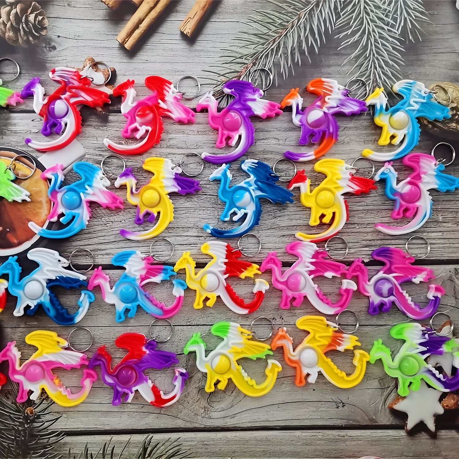 24 Pack Kids Dinosaur Party Favors, Birthday Toy Springs, for